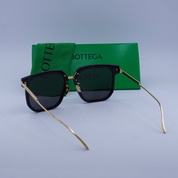 Bottega Veneta BV1083SA 001 Square Sunglasses - Black/Gold/Grey - Picture 6 of 10